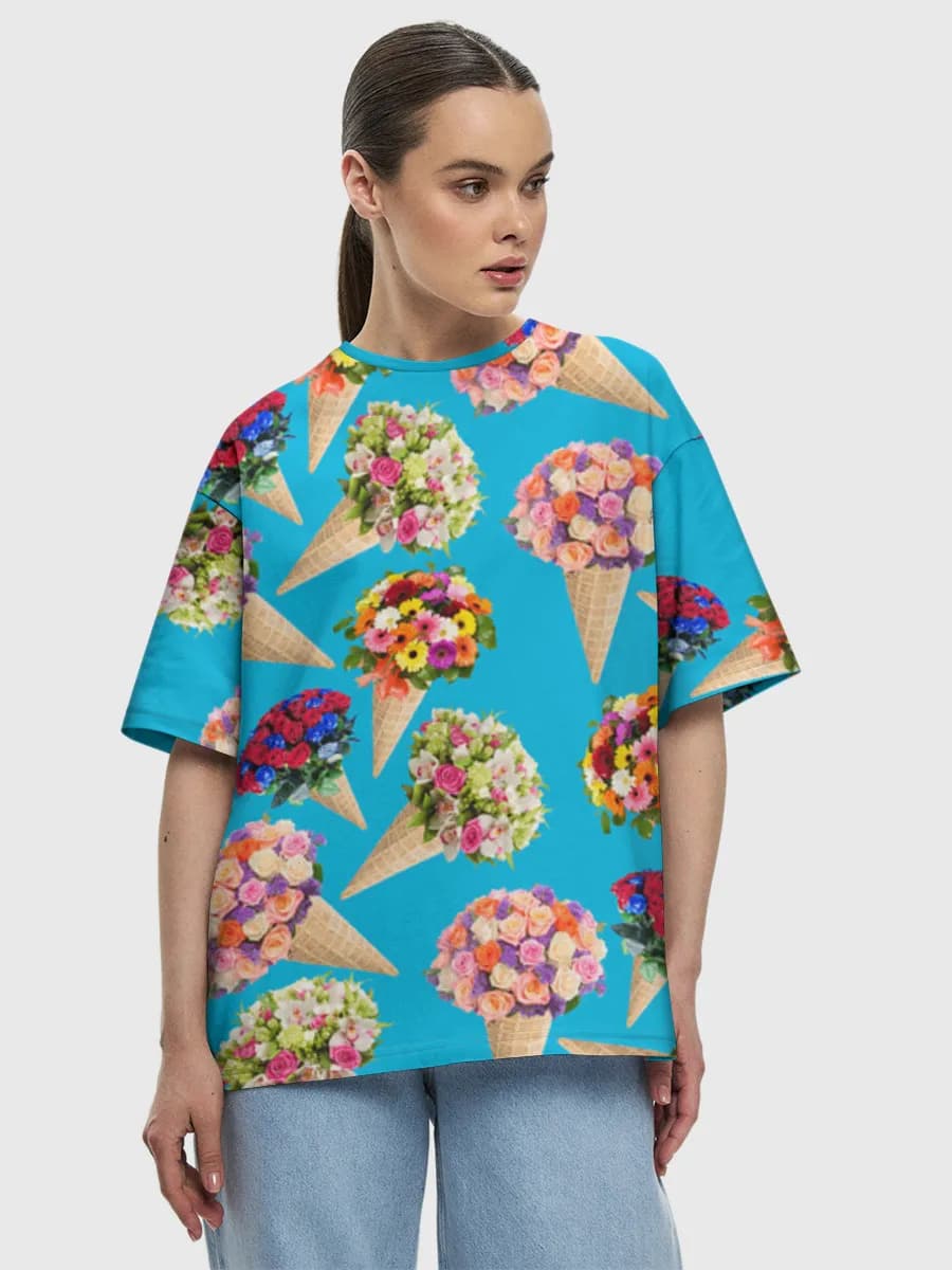 Women's oversized cotton T-shirt