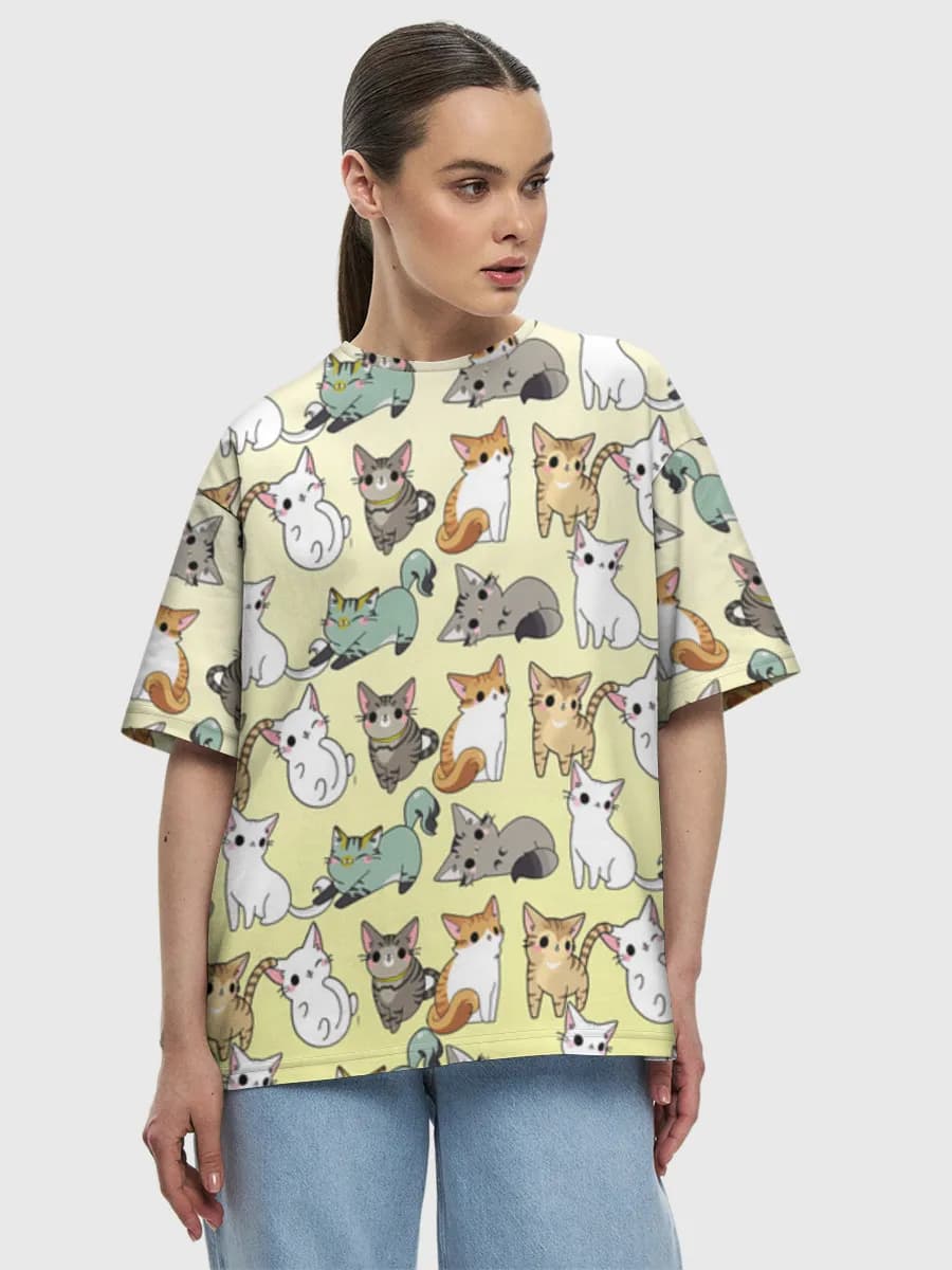 Women's oversized cotton T-shirt