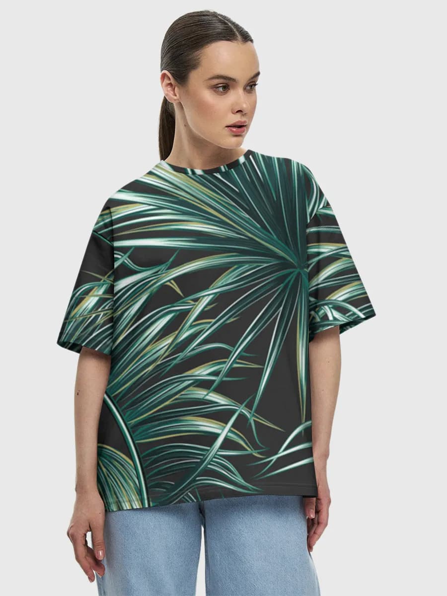 Neon Tropical Palm Leaves