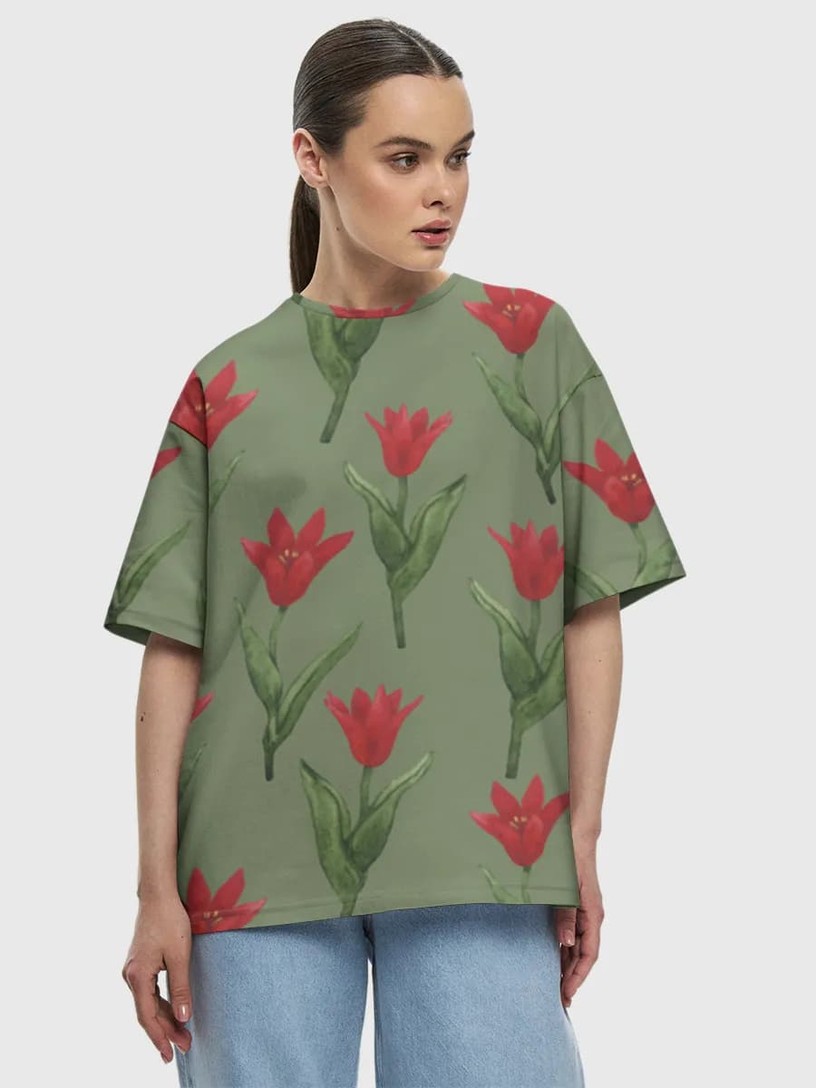 Women's oversized cotton T-shirt