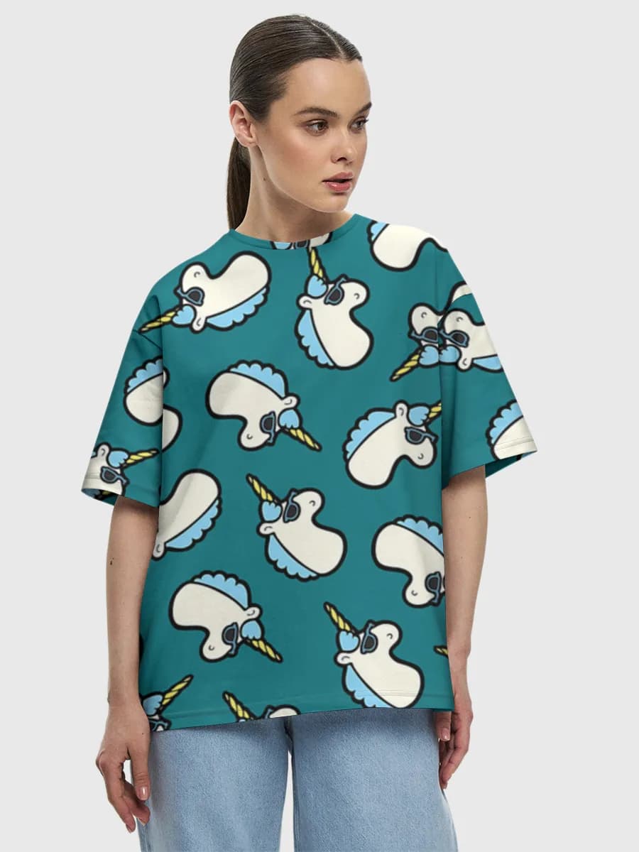 Women's oversized cotton T-shirt
