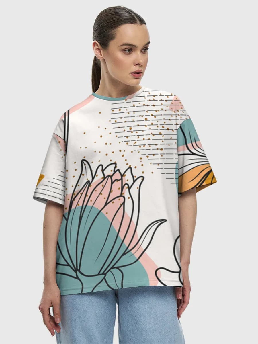 Women's oversized cotton T-shirt