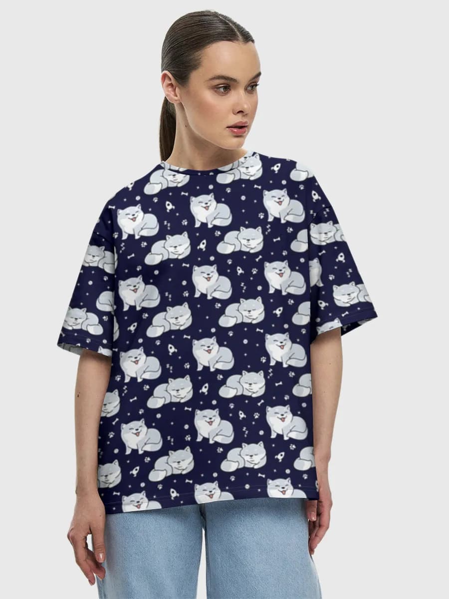 Women's oversized cotton T-shirt
