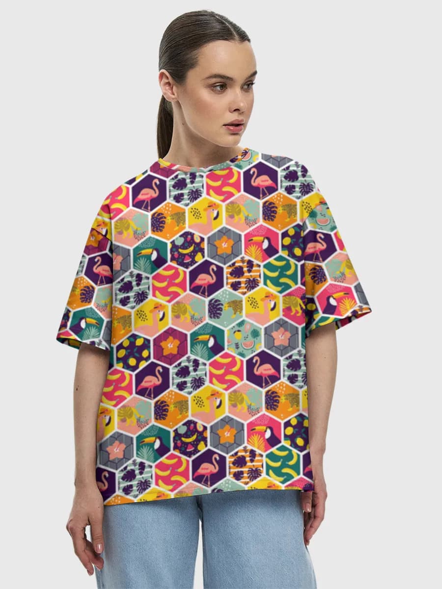Women's oversized cotton T-shirt