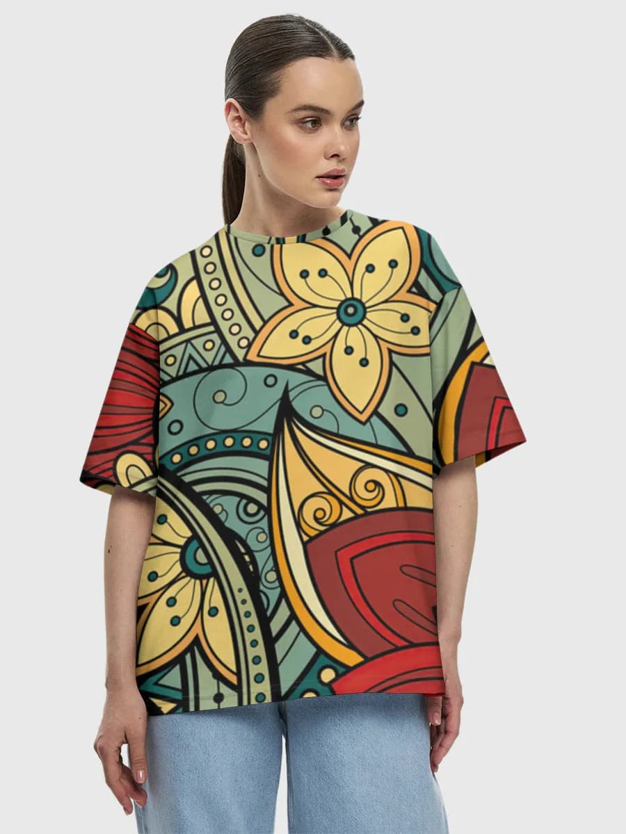 Women's oversized cotton T-shirt