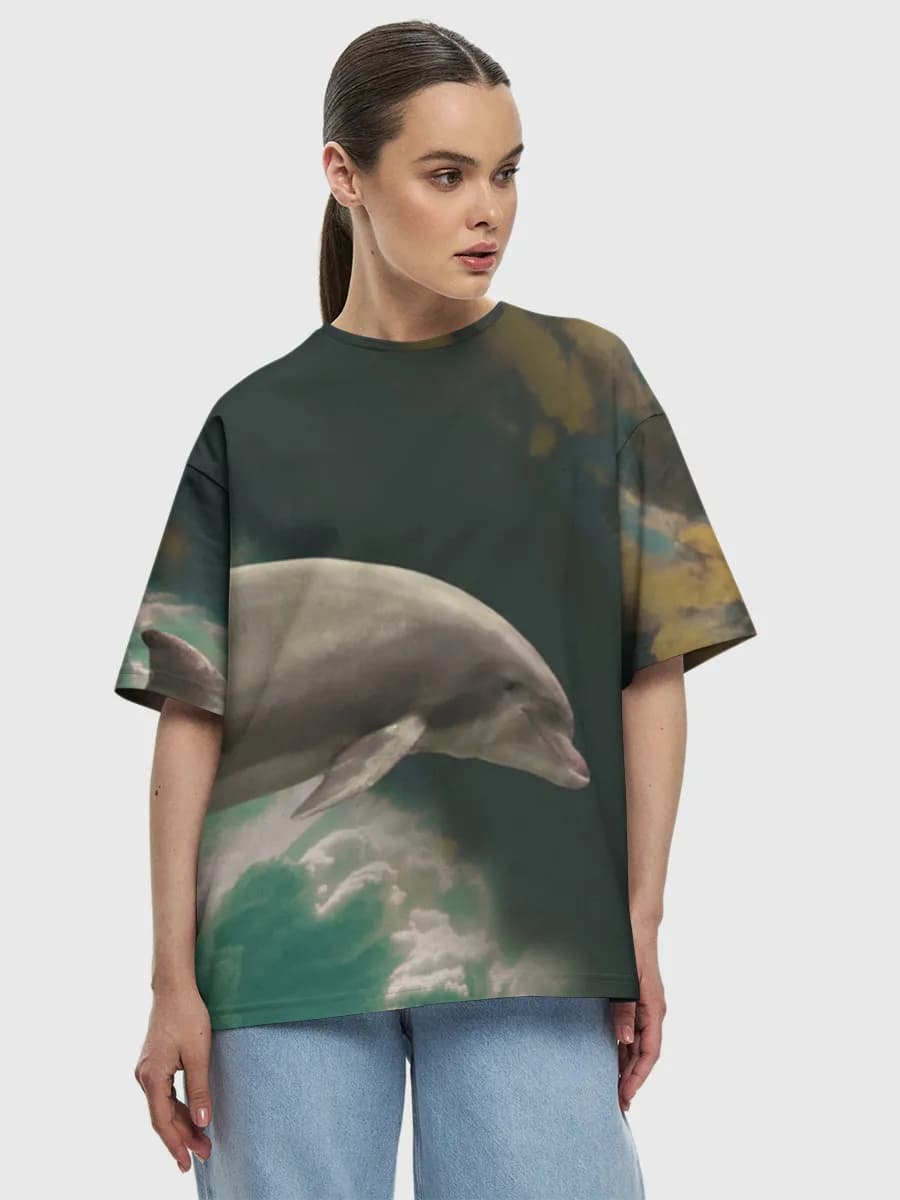 Women's oversized cotton T-shirt