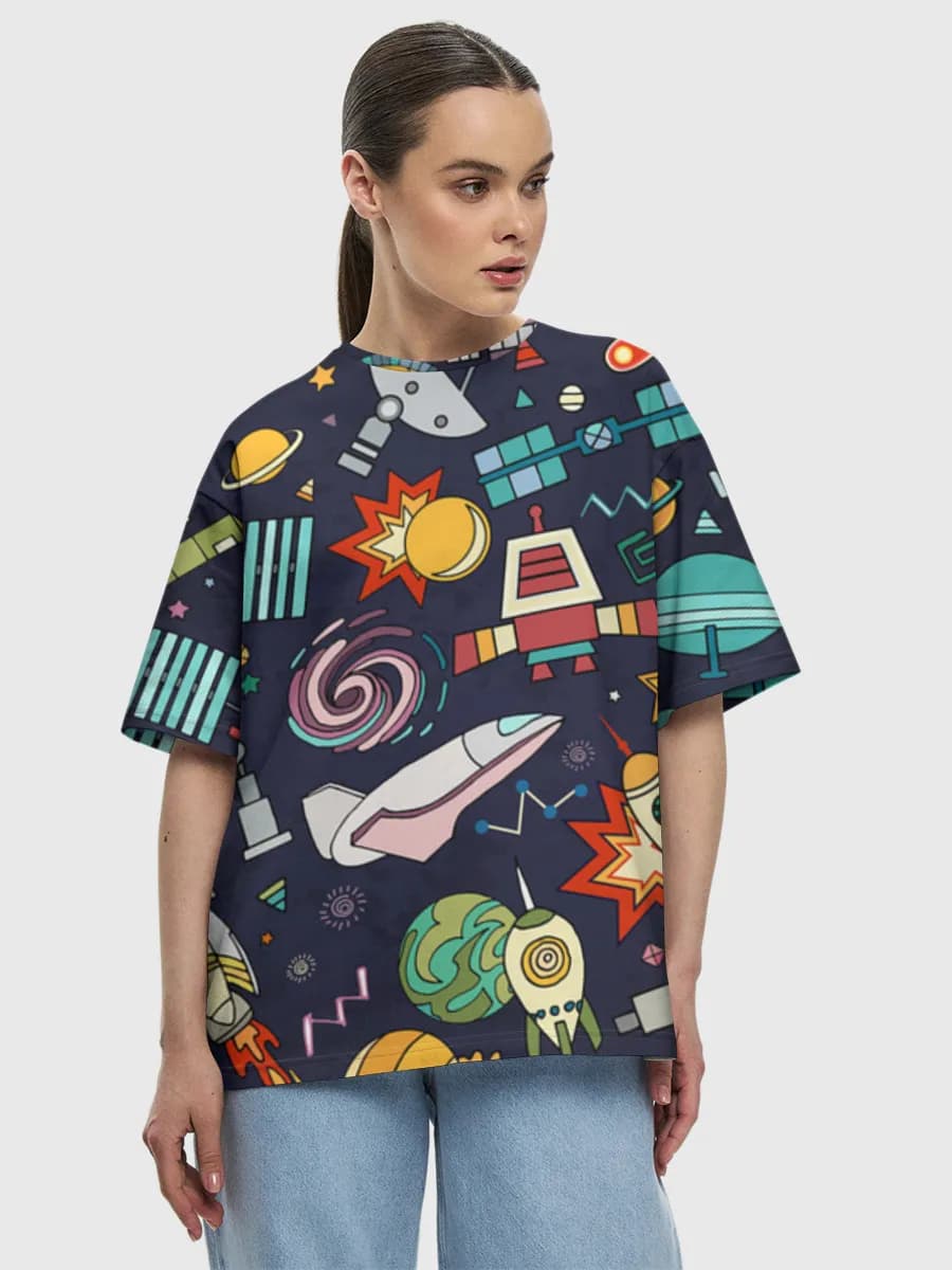 Women's oversized cotton T-shirt