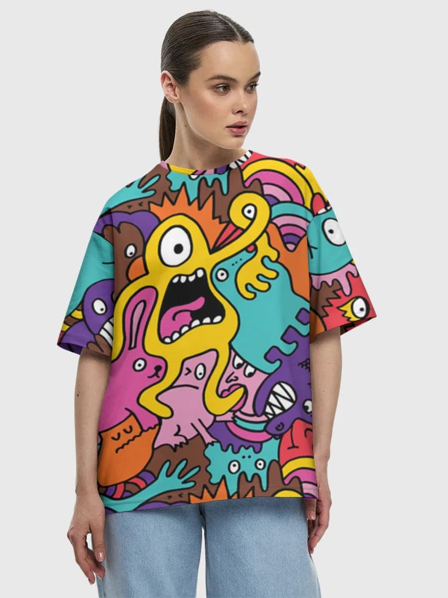 Women's oversized cotton T-shirt