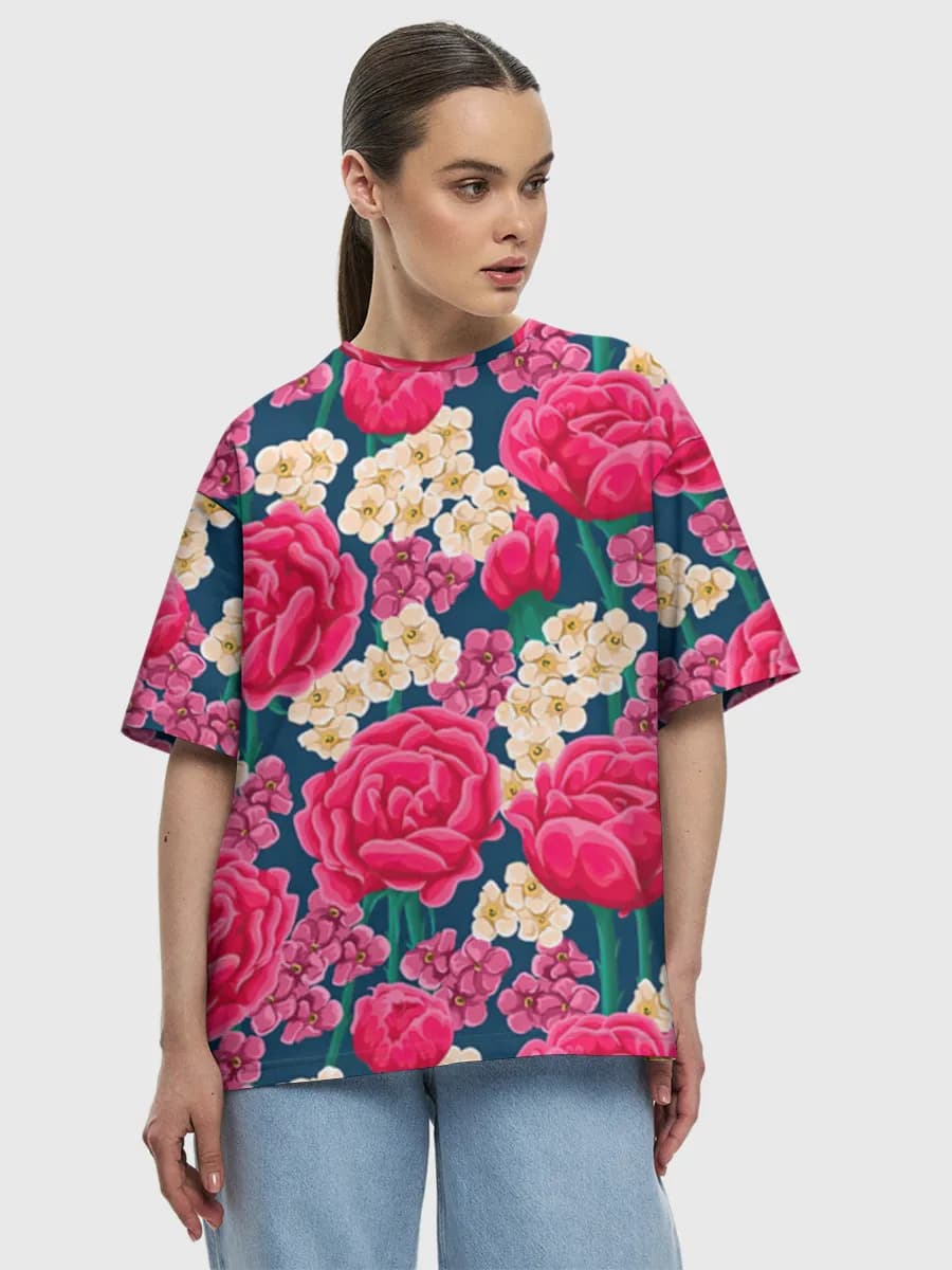 Women's oversized cotton T-shirt