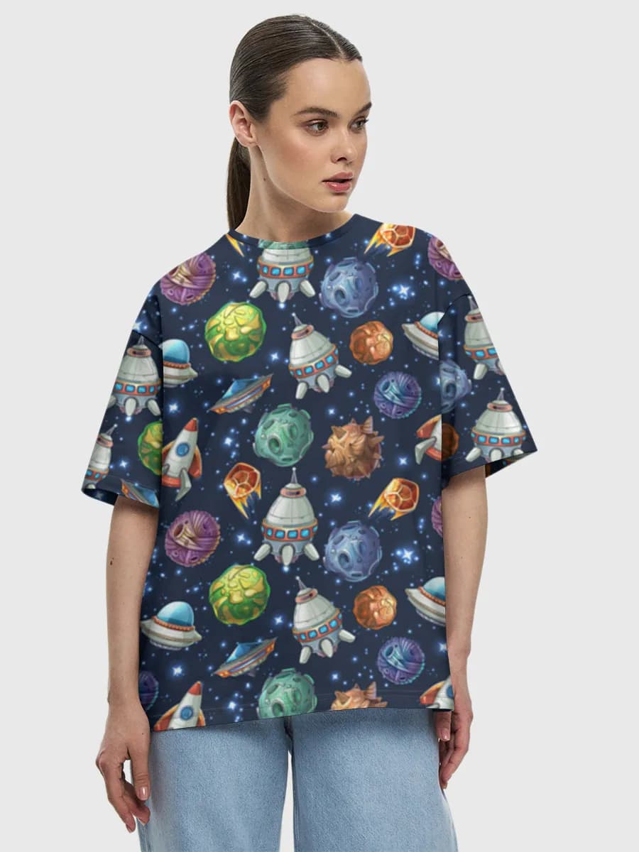 Women's oversized cotton T-shirt