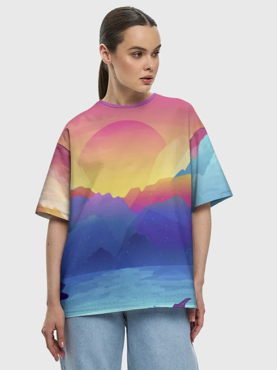 Women's oversized cotton T-shirt