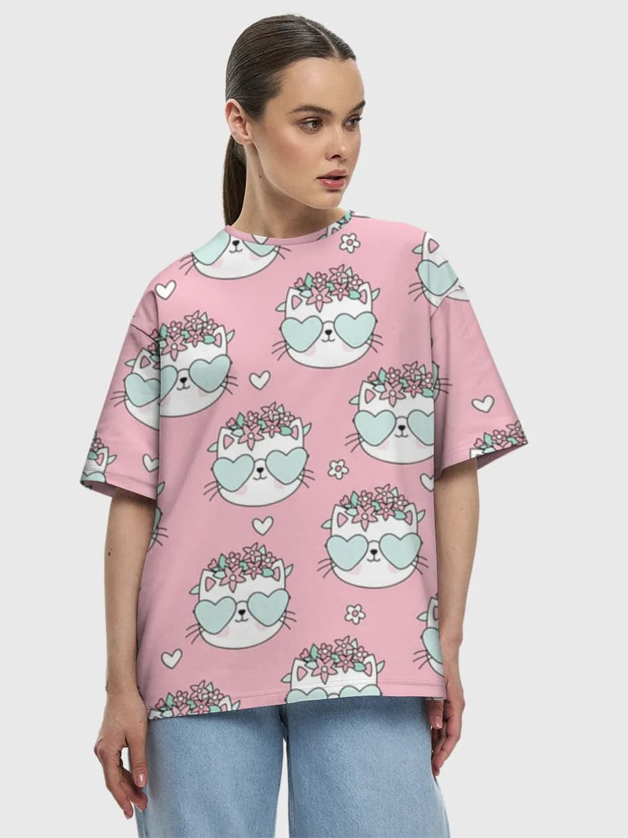 Women's oversized cotton T-shirt