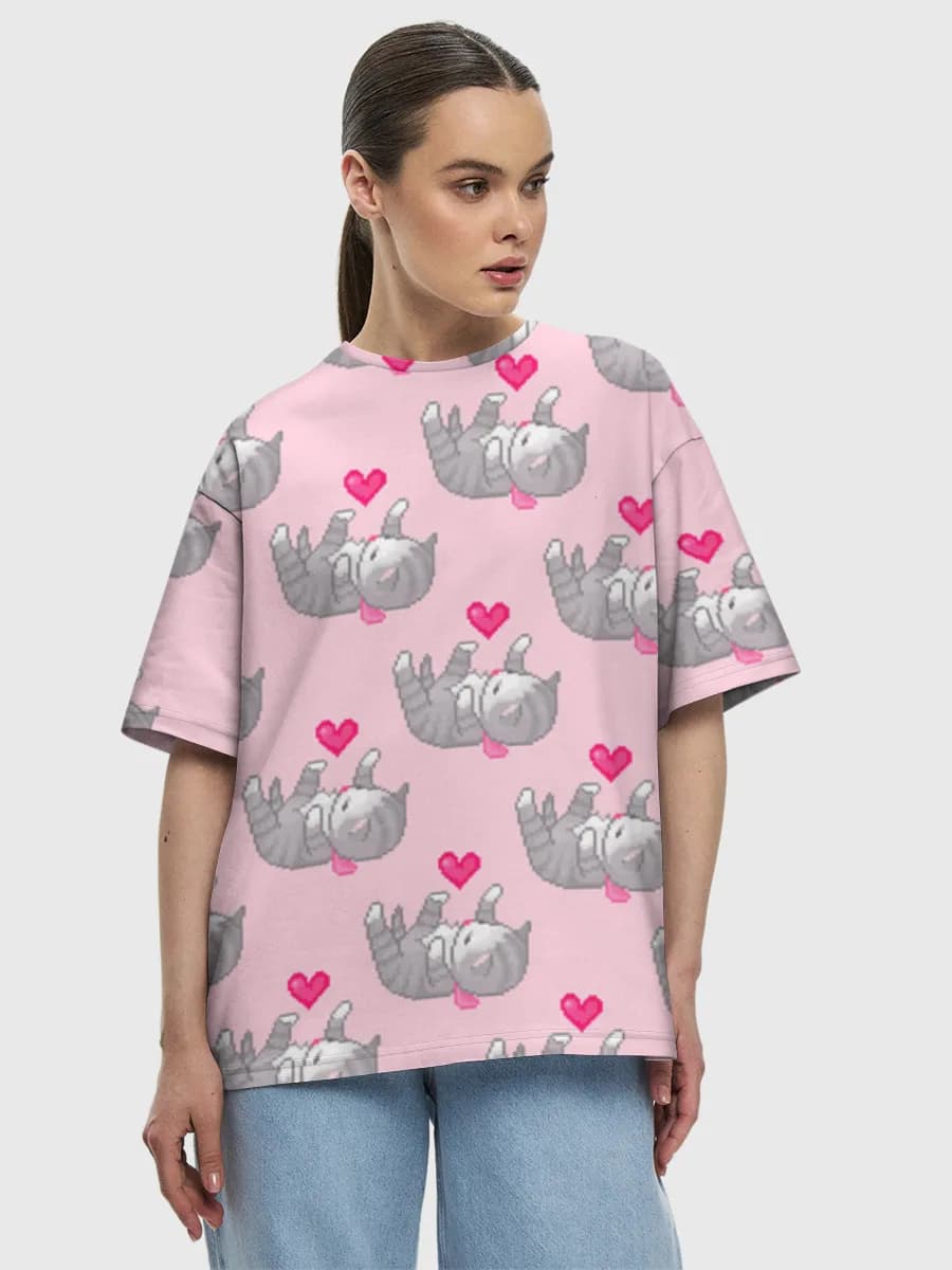 Women's oversized cotton T-shirt