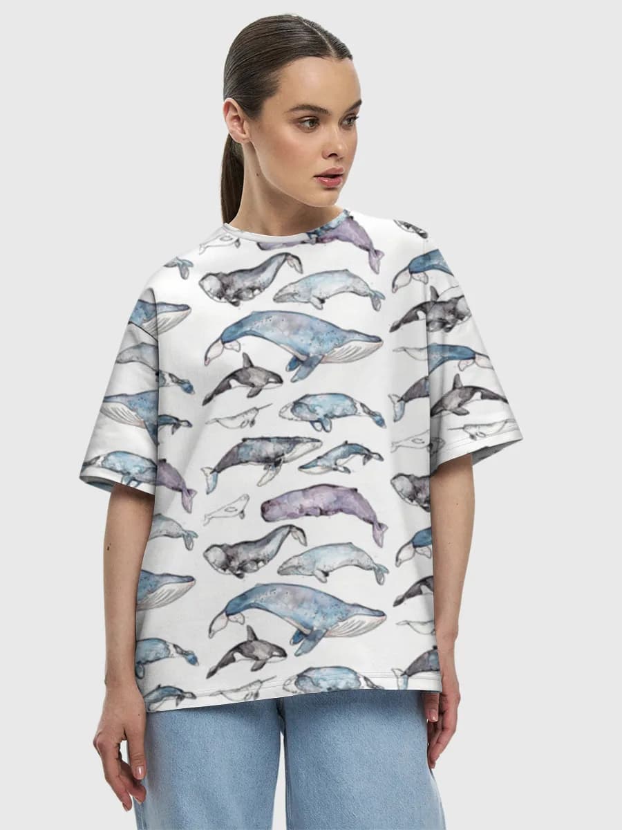 Women's oversized cotton T-shirt