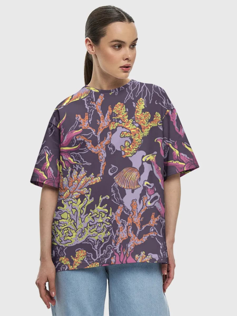Women's oversized cotton T-shirt