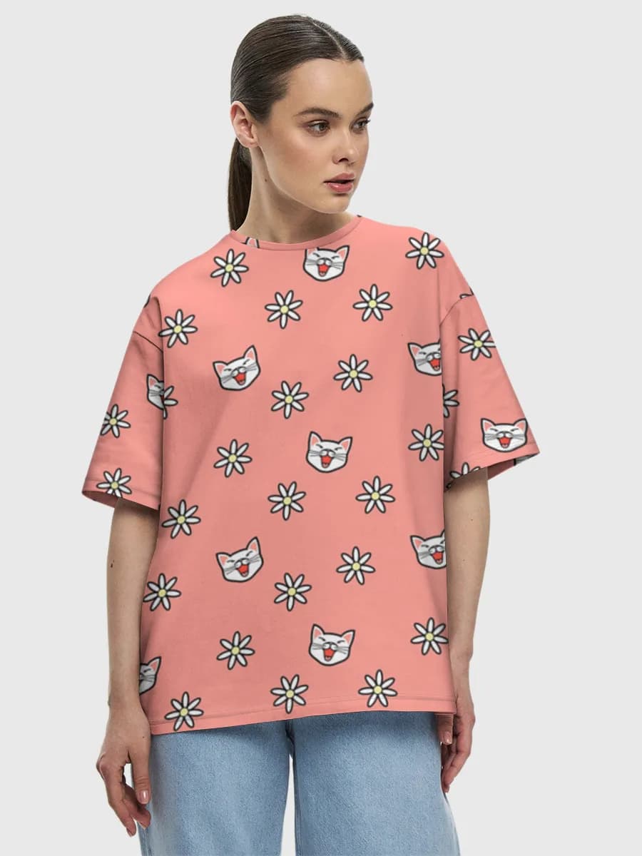 Women's oversized cotton T-shirt