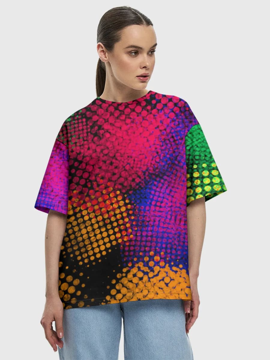 Neon Halftone Color Burst