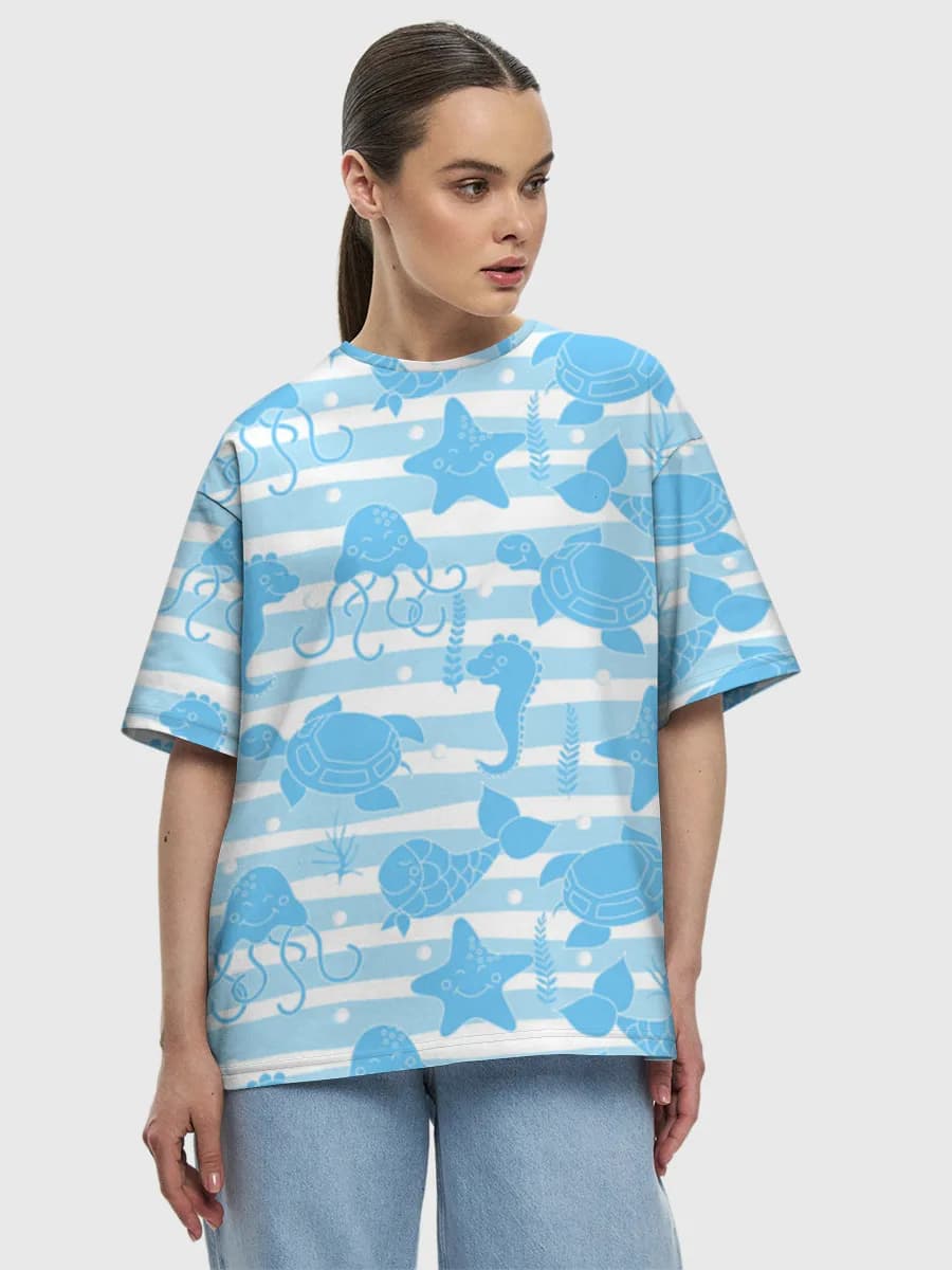 Women's oversized cotton T-shirt