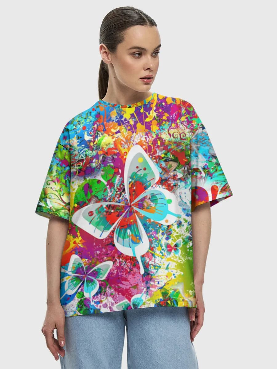 Women's oversized cotton T-shirt