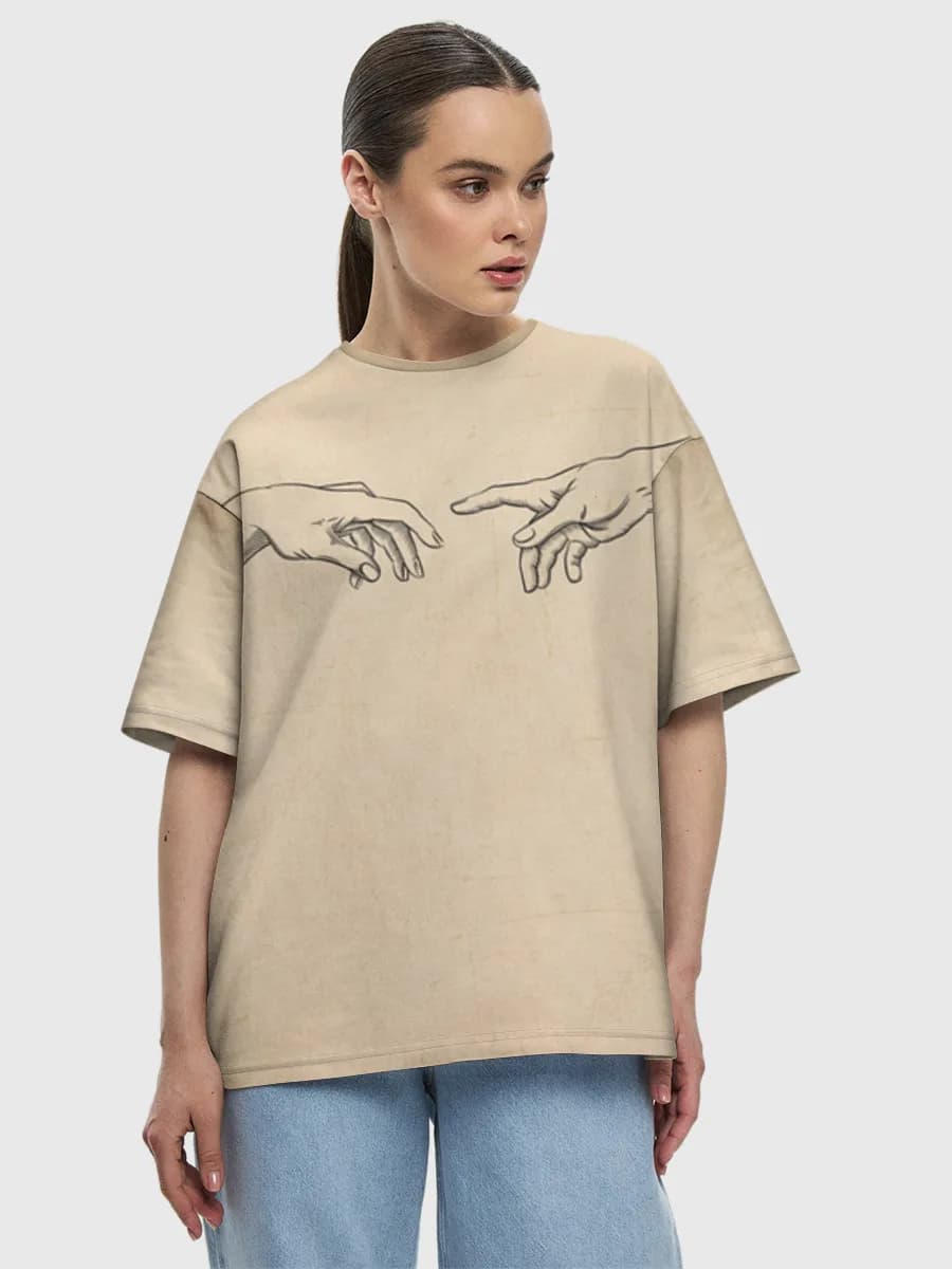 Women's oversized cotton T-shirt