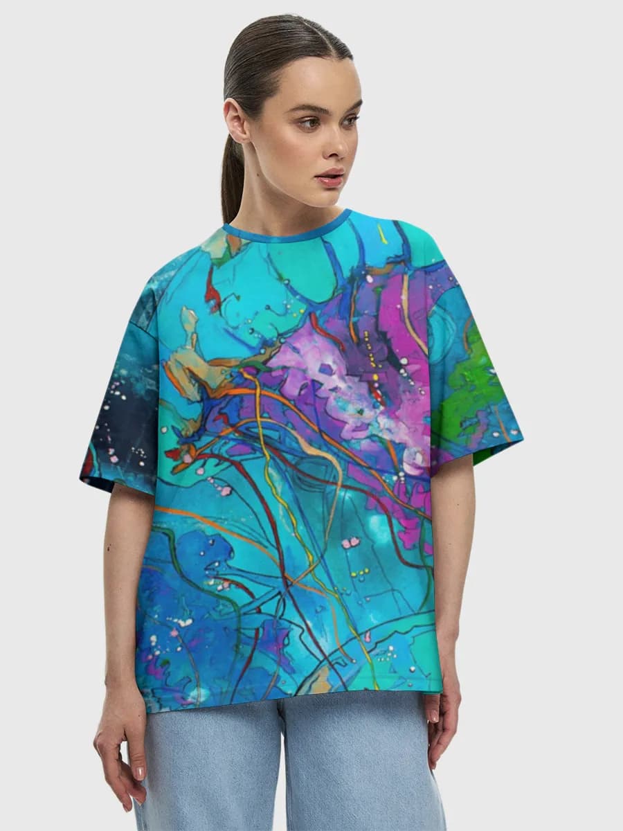 Women's oversized cotton T-shirt