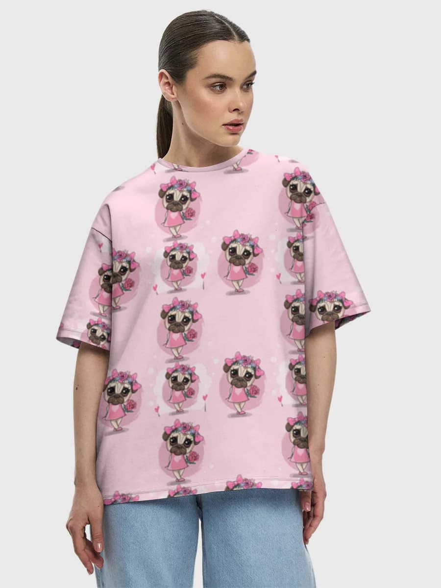 Women's oversized cotton T-shirt
