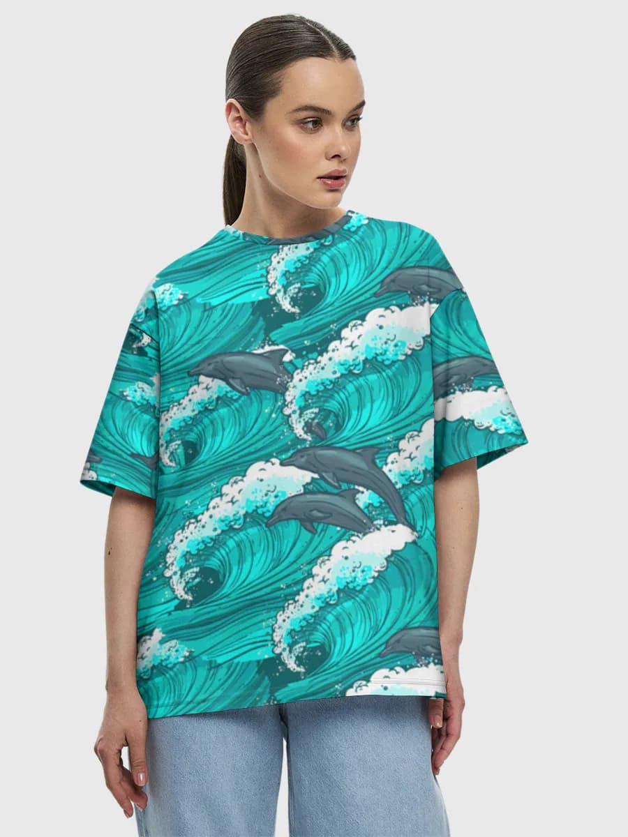 Women's oversized cotton T-shirt