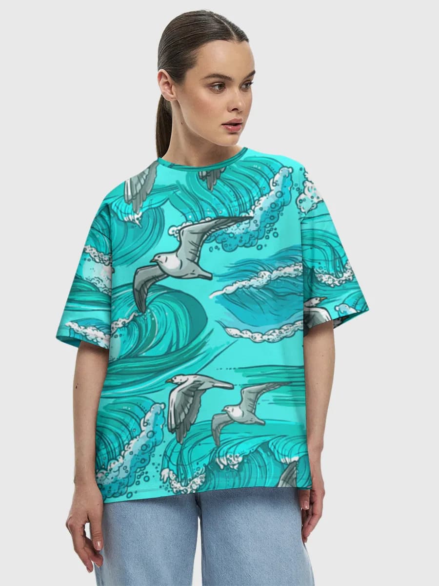 Women's oversized cotton T-shirt