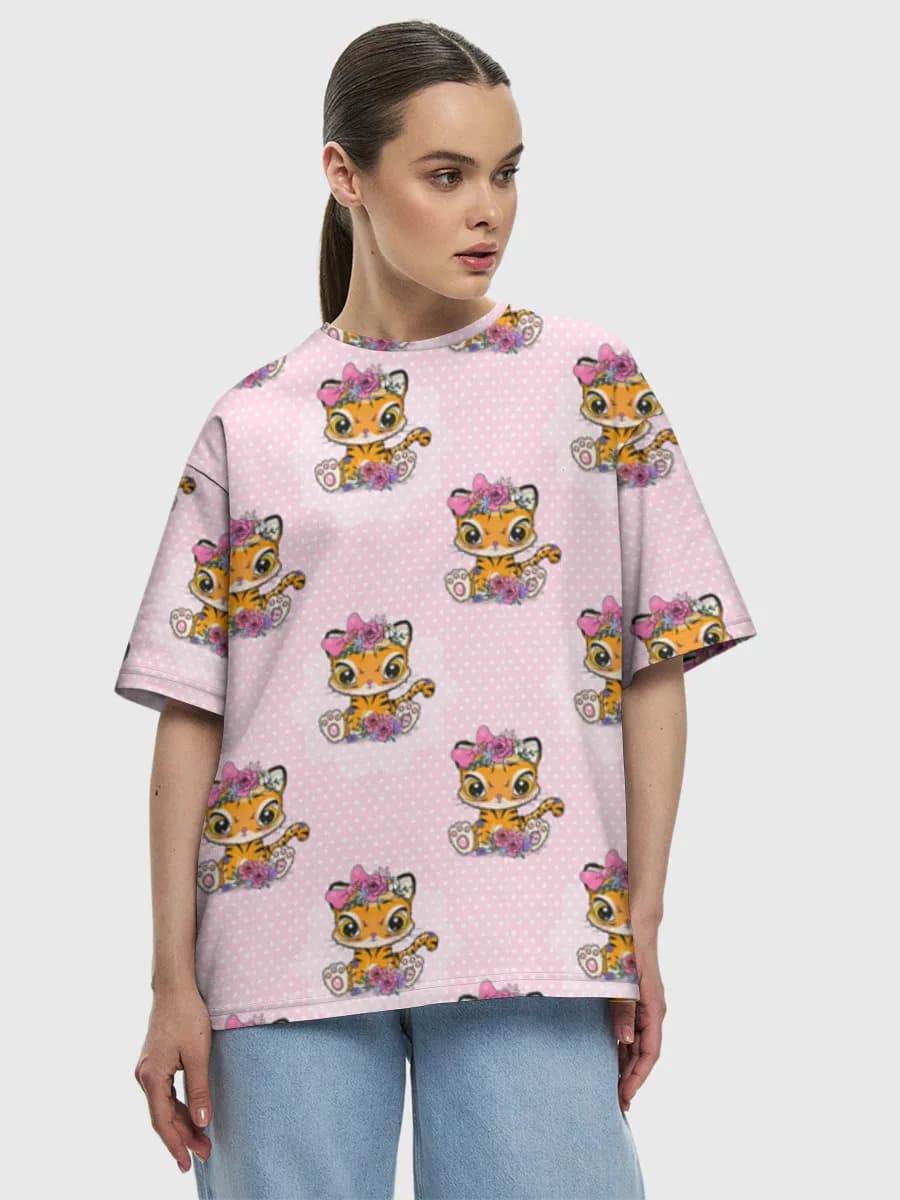 Women's oversized cotton T-shirt