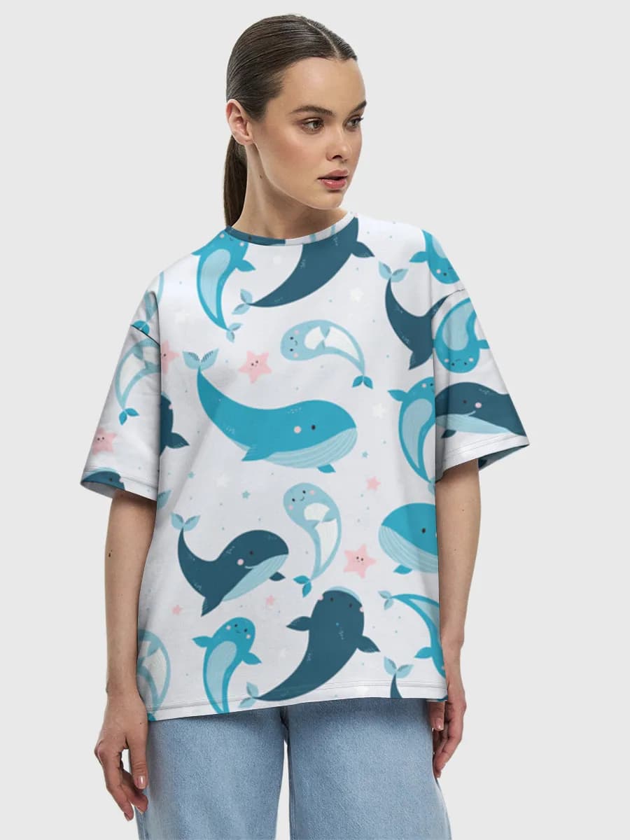 Women's oversized cotton T-shirt
