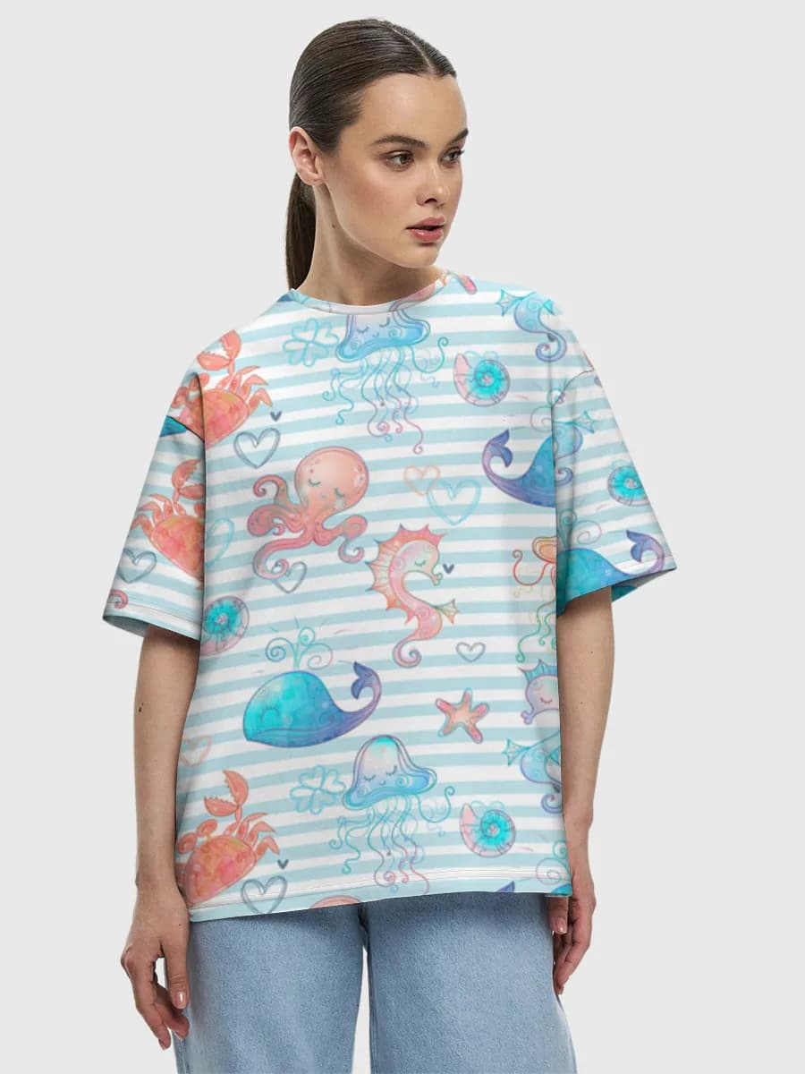 Women's oversized cotton T-shirt