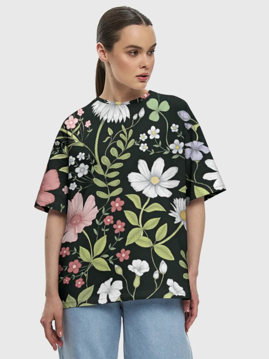 Women's oversized cotton T-shirt