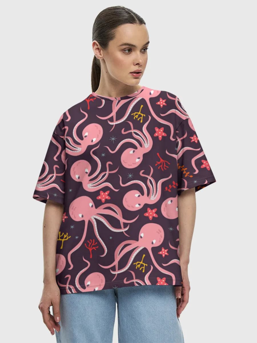 Women's oversized cotton T-shirt