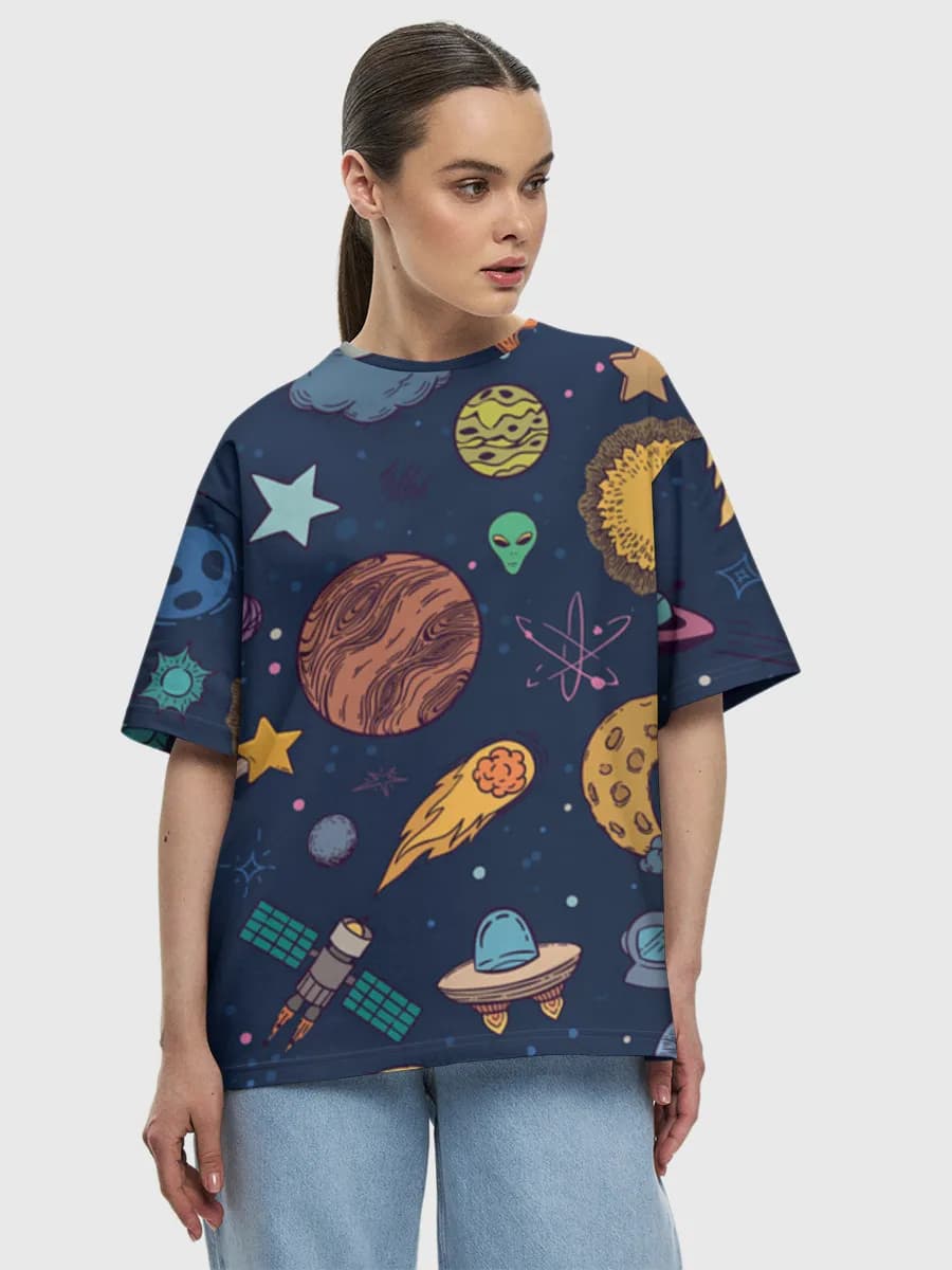 Women's oversized cotton T-shirt