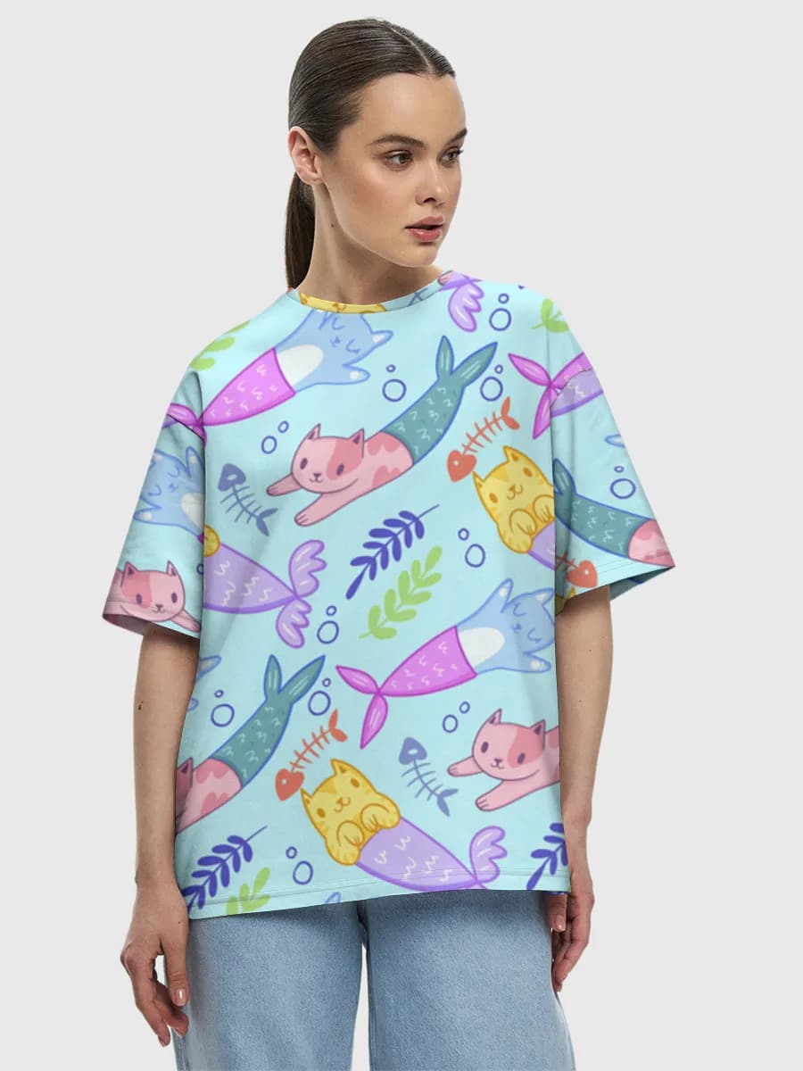 Women's oversized cotton T-shirt
