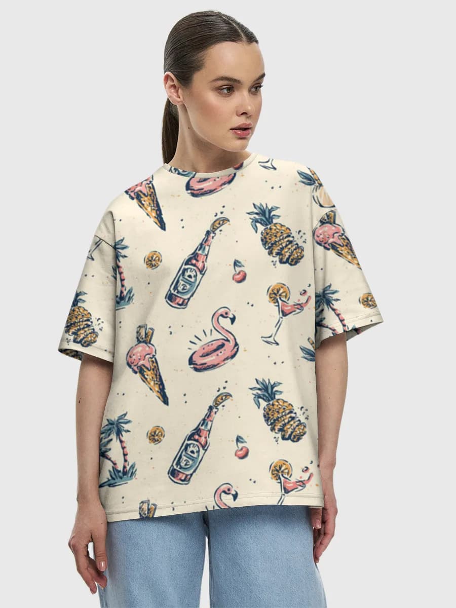 Women's oversized cotton T-shirt