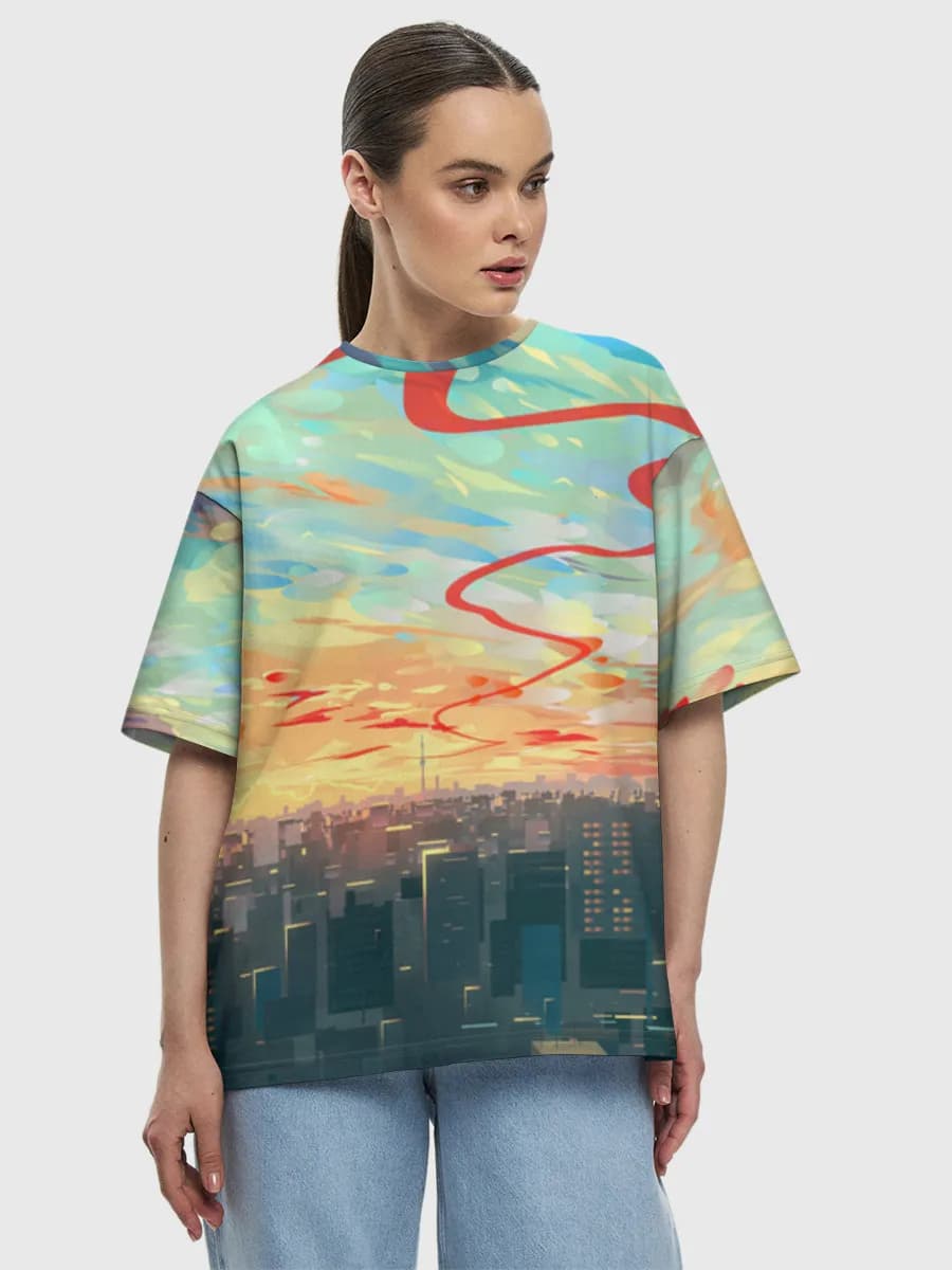 Women's oversized cotton T-shirt