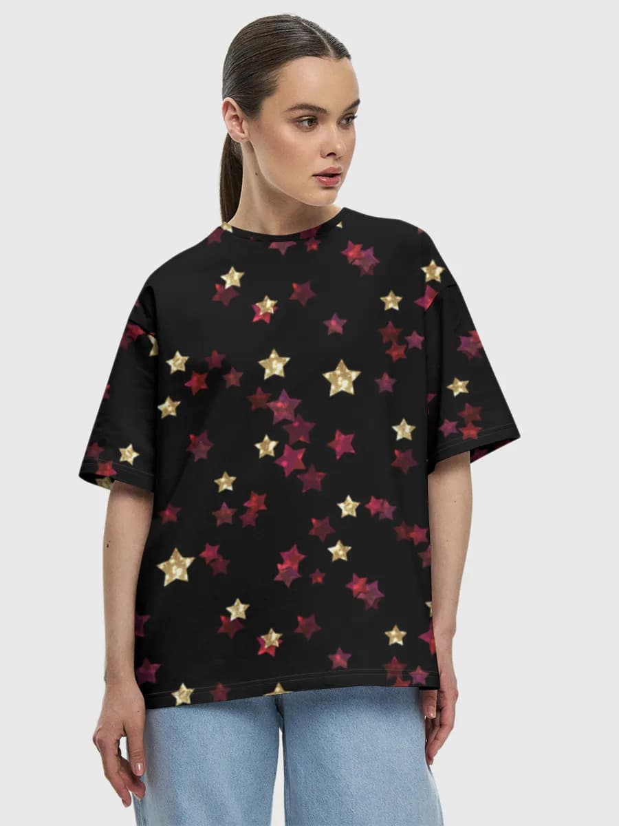 Glitter Stars On Black