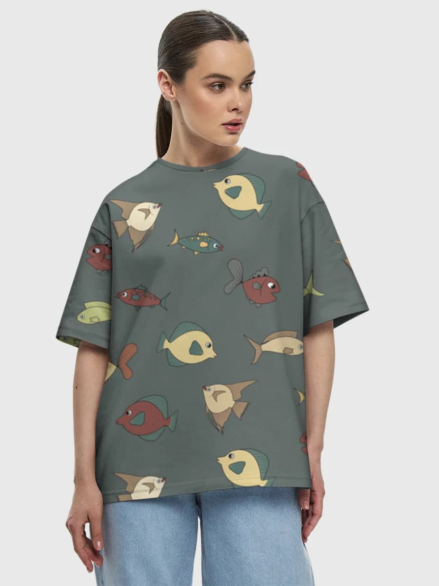 Women's oversized cotton T-shirt
