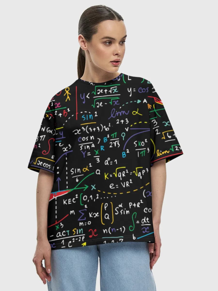 Colorful Math Chalkboard