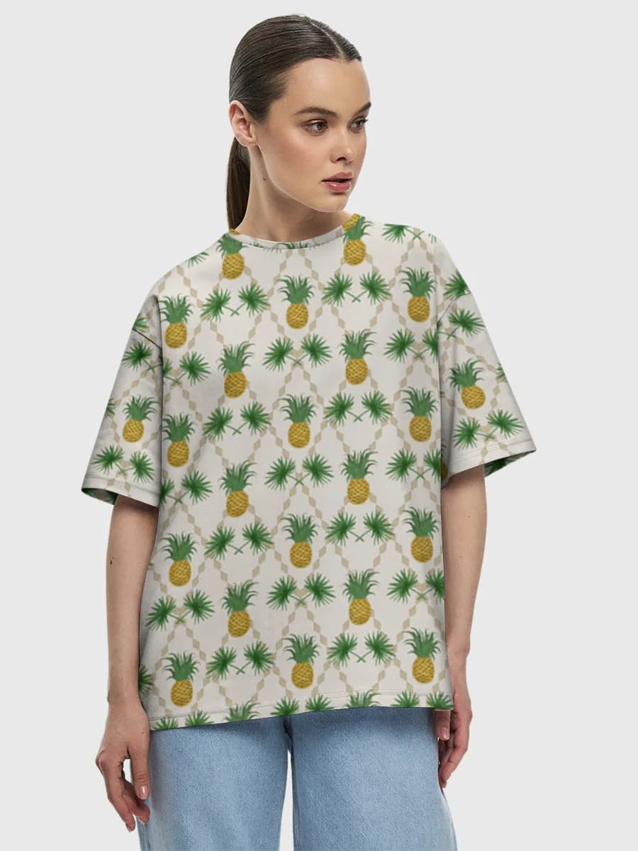 Tropical Pineapple Palm Print
