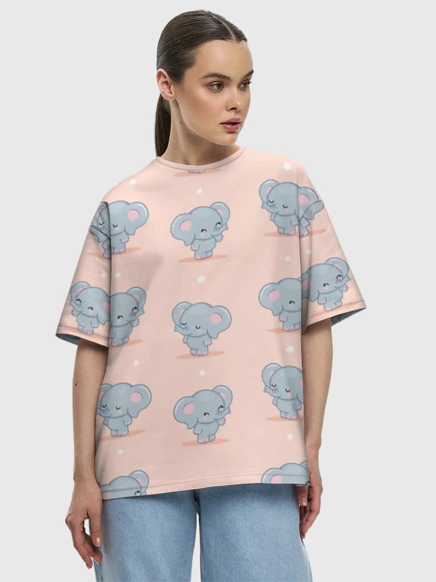 Women's oversized cotton T-shirt