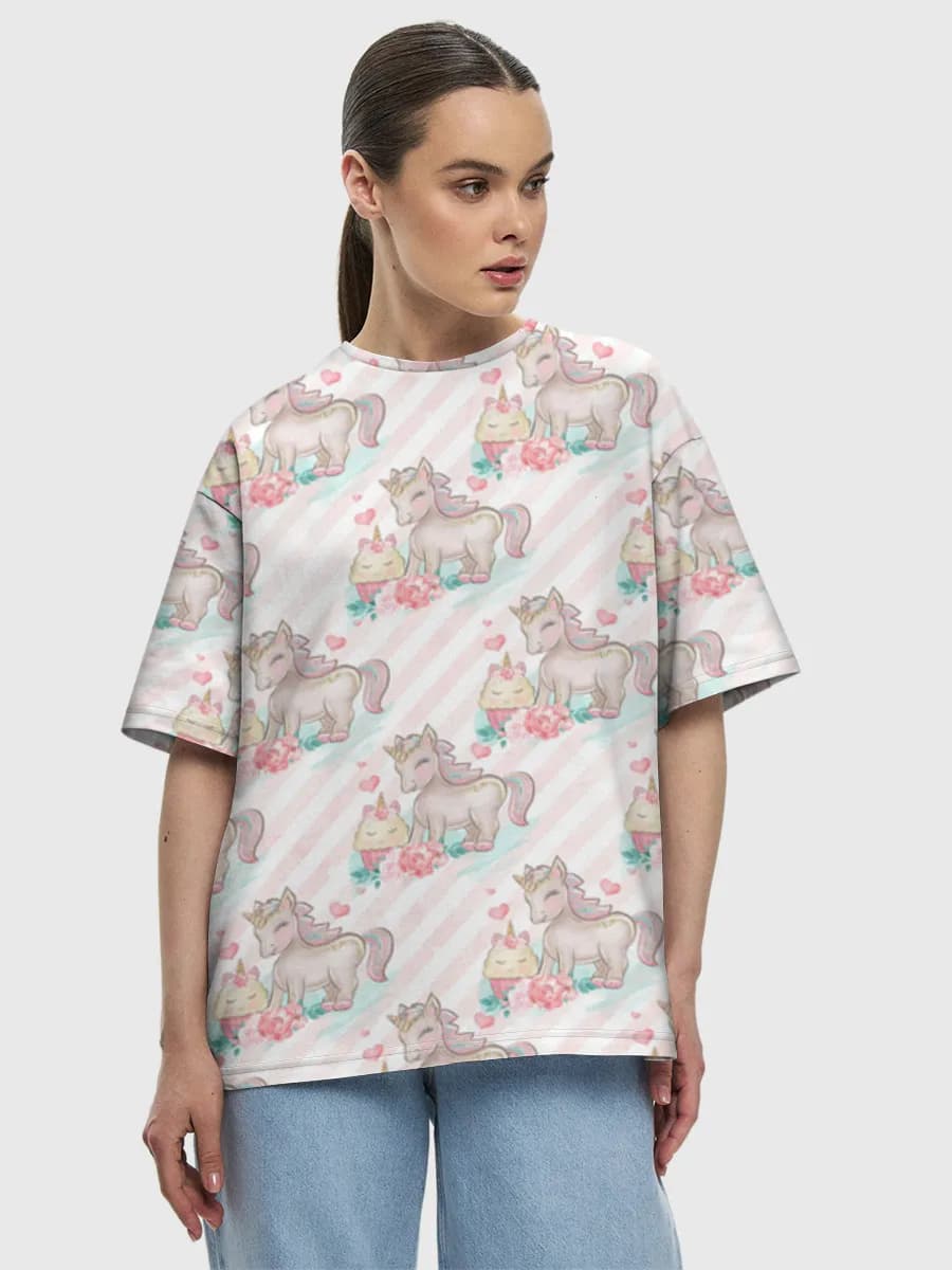 Women's oversized cotton T-shirt