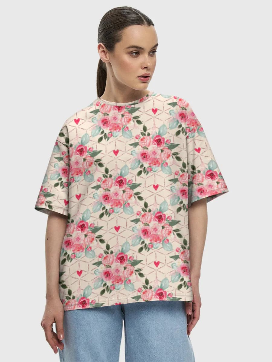 Women's oversized cotton T-shirt