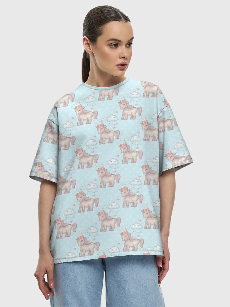 Women's oversized cotton T-shirt