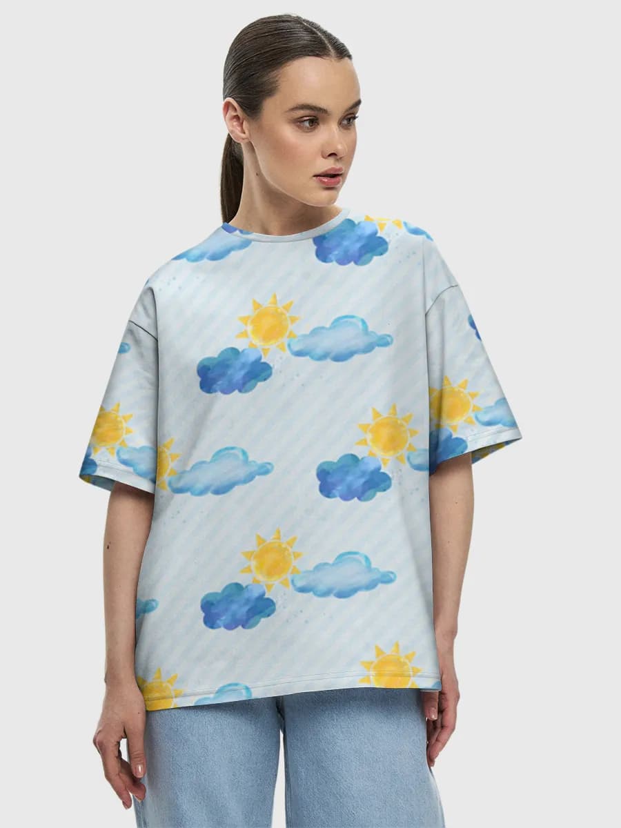 Women's oversized cotton T-shirt