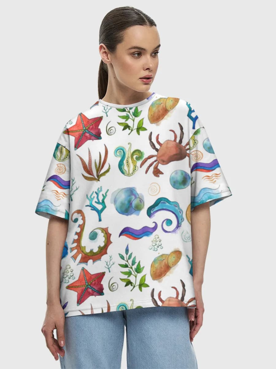 Women's oversized cotton T-shirt