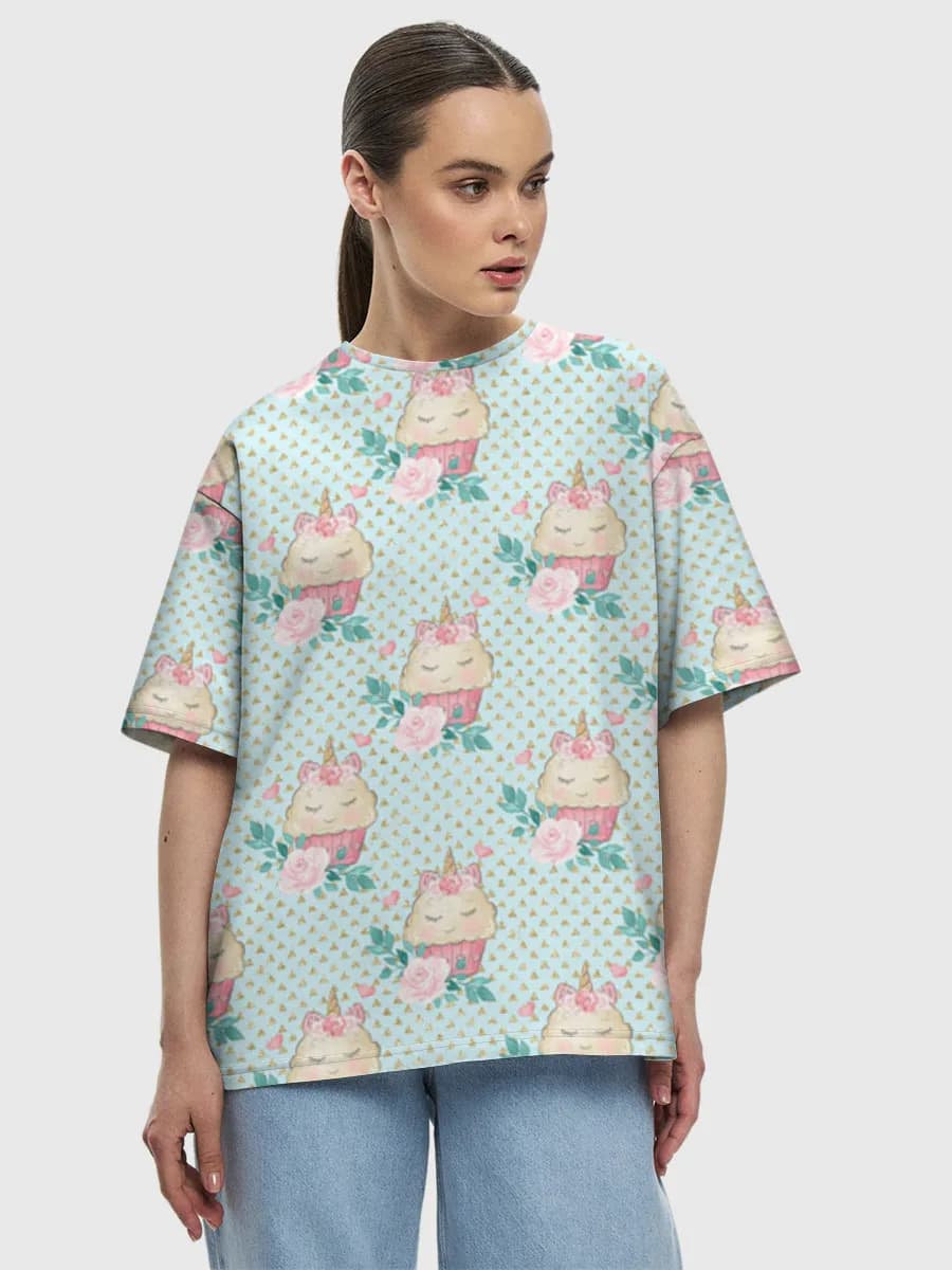 Women's oversized cotton T-shirt