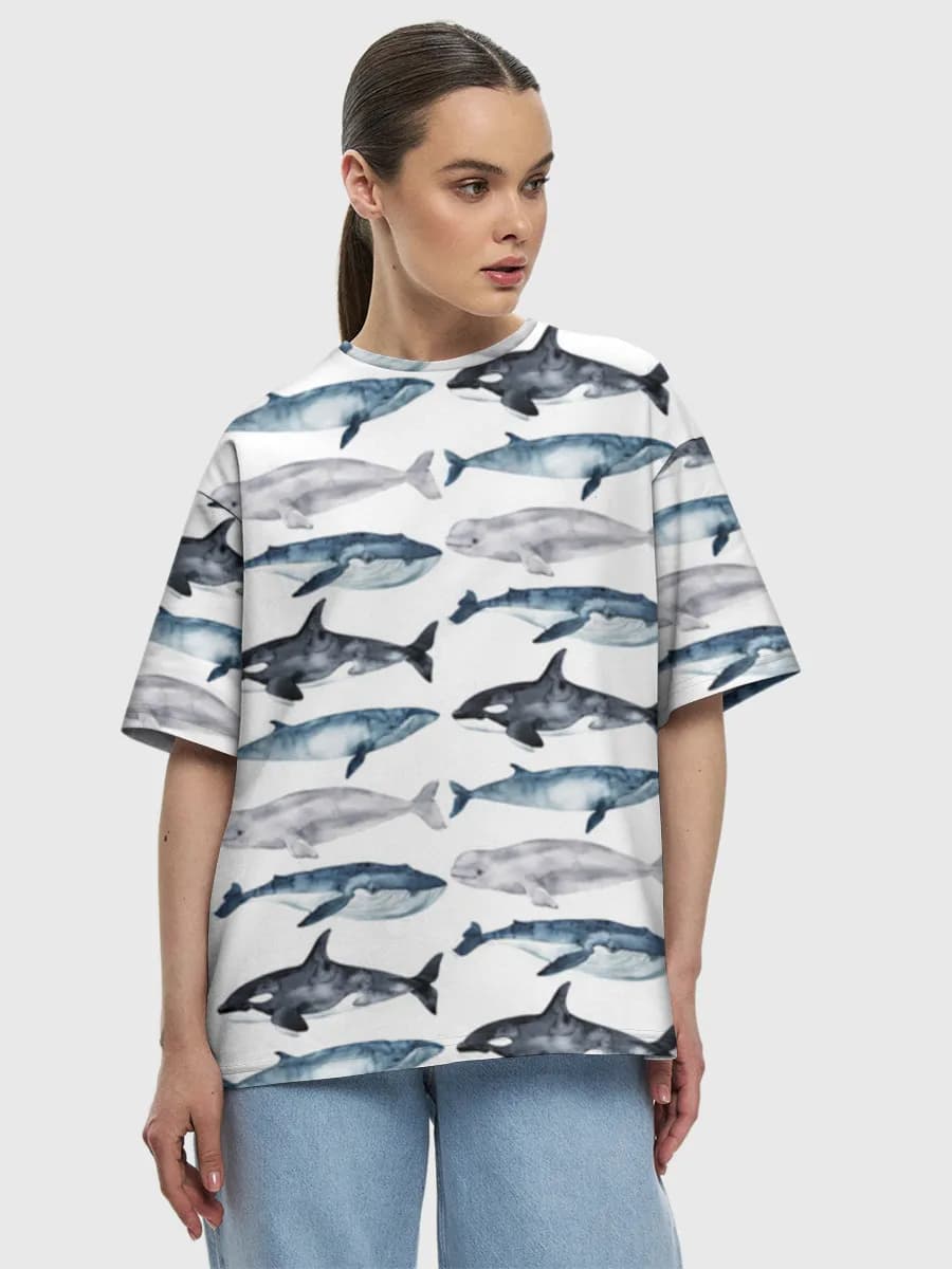 Women's oversized cotton T-shirt