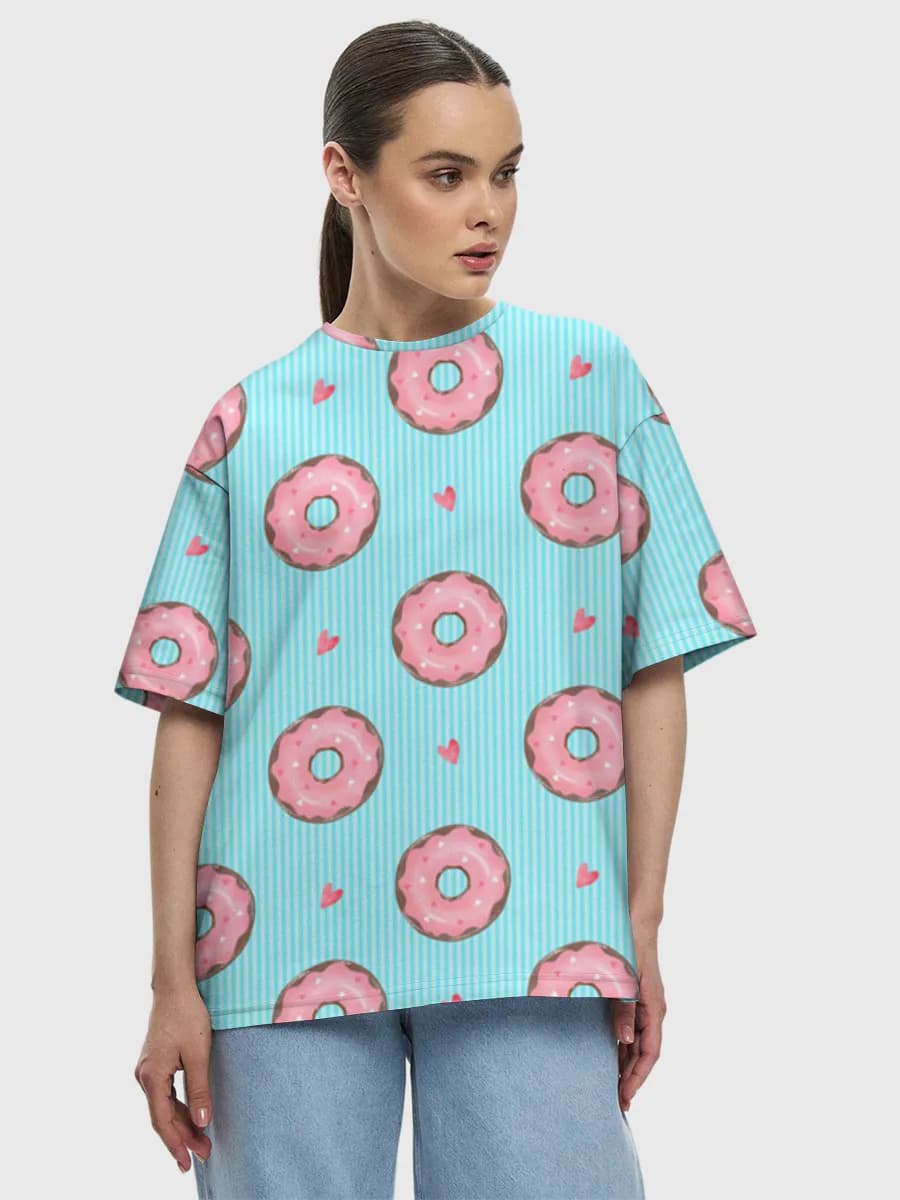 Women's oversized cotton T-shirt